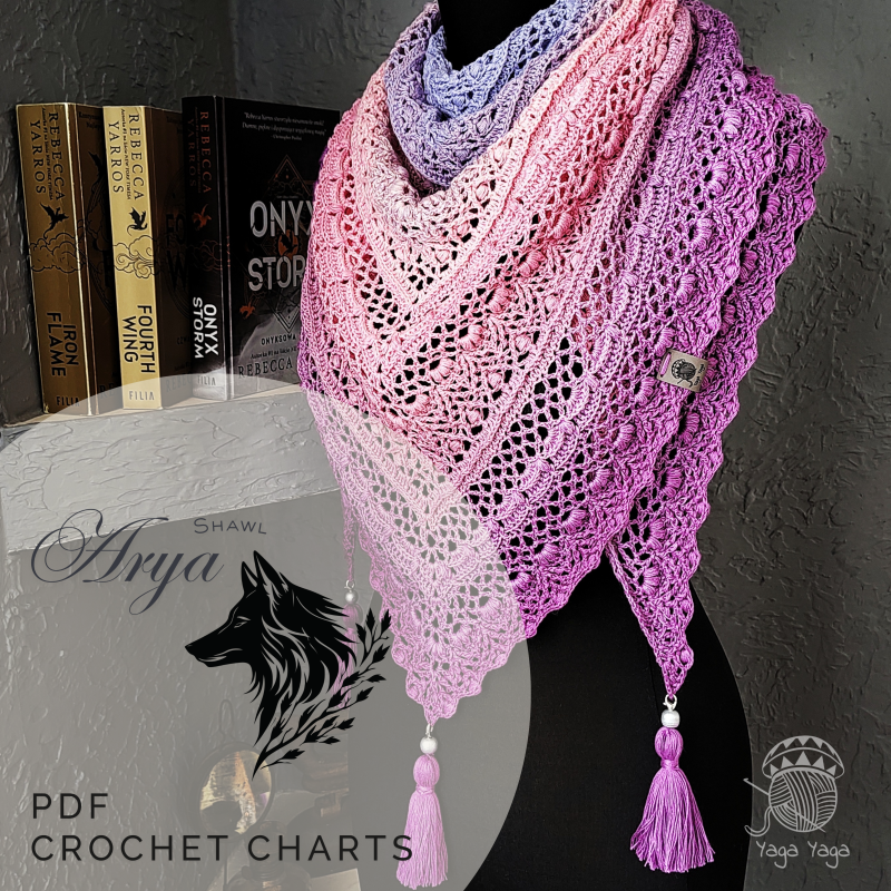 Arya Shawl crochet chart ENG