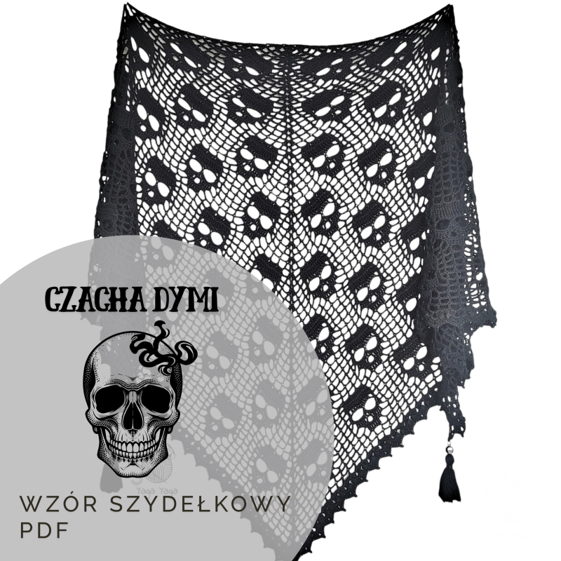 Czacha Dymi Wzór szydełkowy PDF na chustę