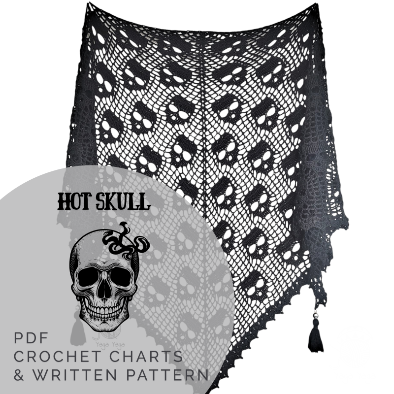 Hot Skull PDF crochet pattern ENG version