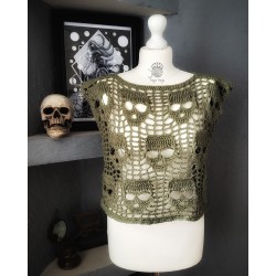 Hot Skull Blouse PDF crochet pattern ENG version