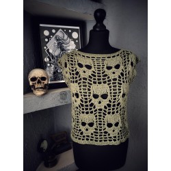 Hot Skull Blouse PDF crochet pattern ENG version