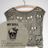 Hot Skull Blouse PDF crochet pattern ENG version