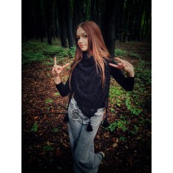 Hot Skull Shawl & Blouse SET