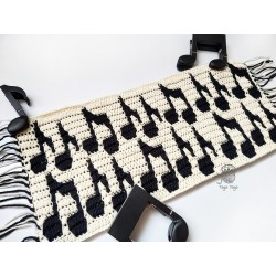 Music Notes PDF crochet pattern with video tutorial
