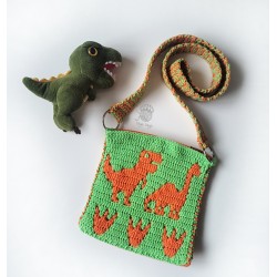 Dino crochet pattern PDF with video tutorial