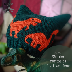 Dino crochet pattern PDF with video tutorial