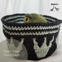Dino crochet pattern PDF with video tutorial