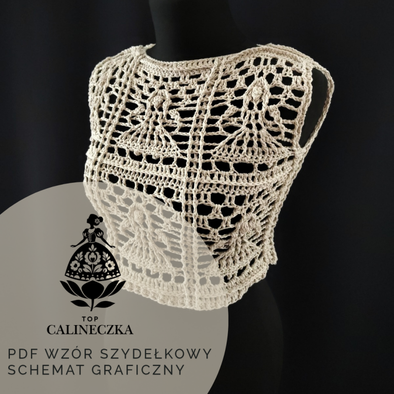 Calineczka Top wzór szydełkowy
