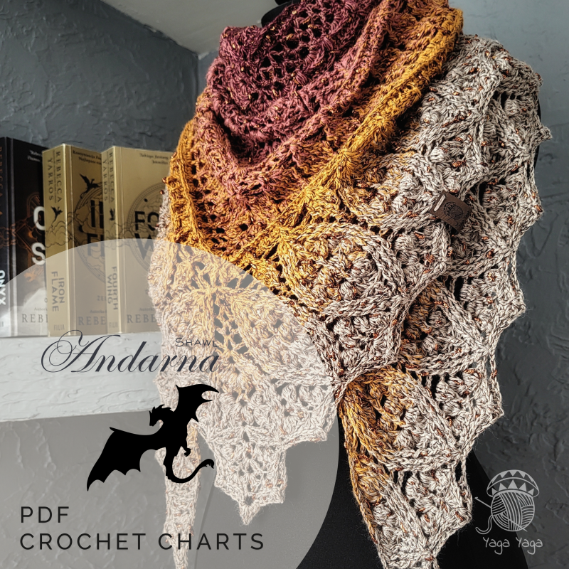 Andarna Shawl crochet chart ENG